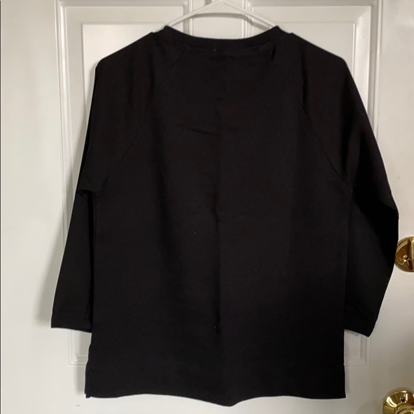 Solid Black J.Crew Quarter Sleeve Casual Sweater - Picture 3 of 5